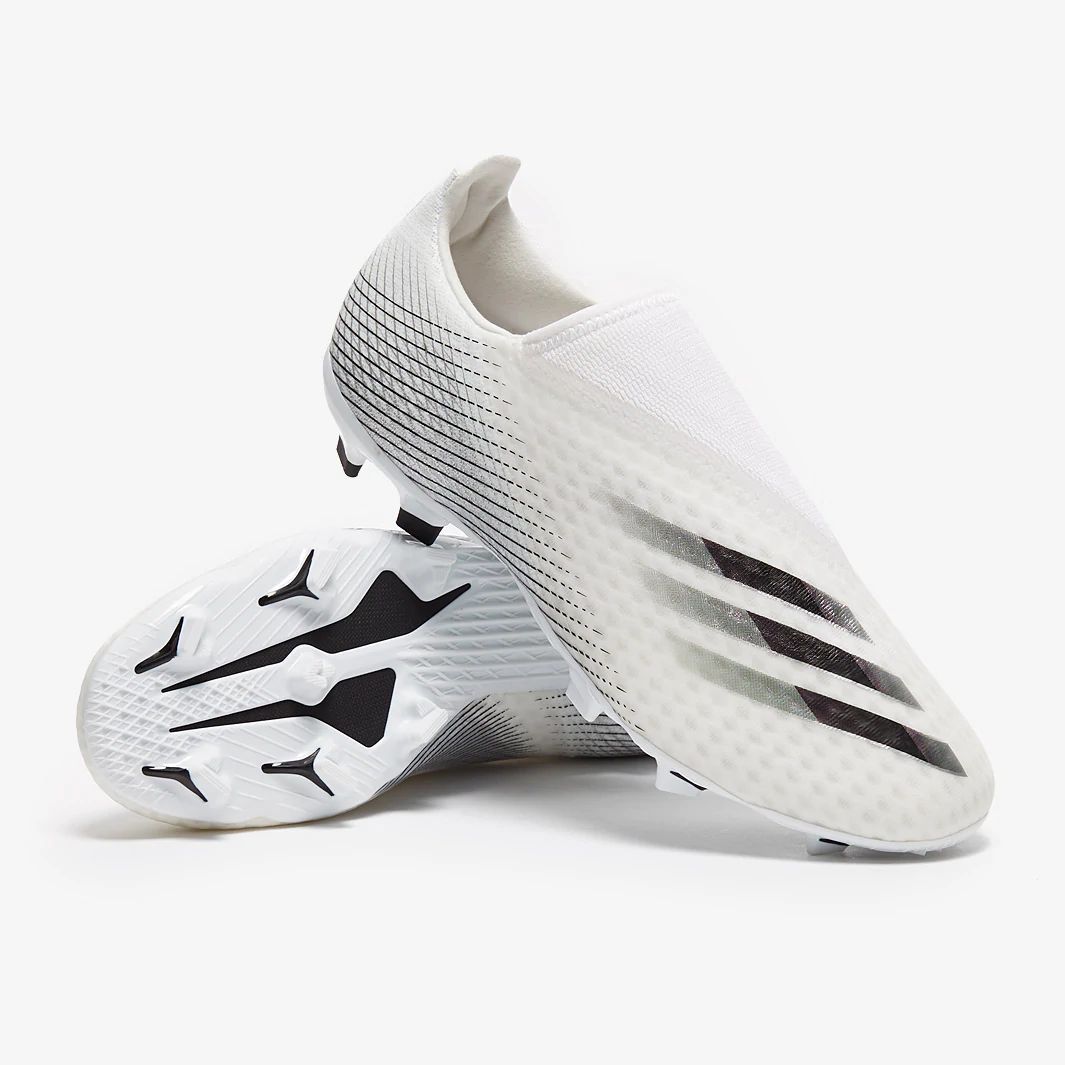 Adidas X Ghosted 3 Laceless Fg White Core Black Silver Metallic